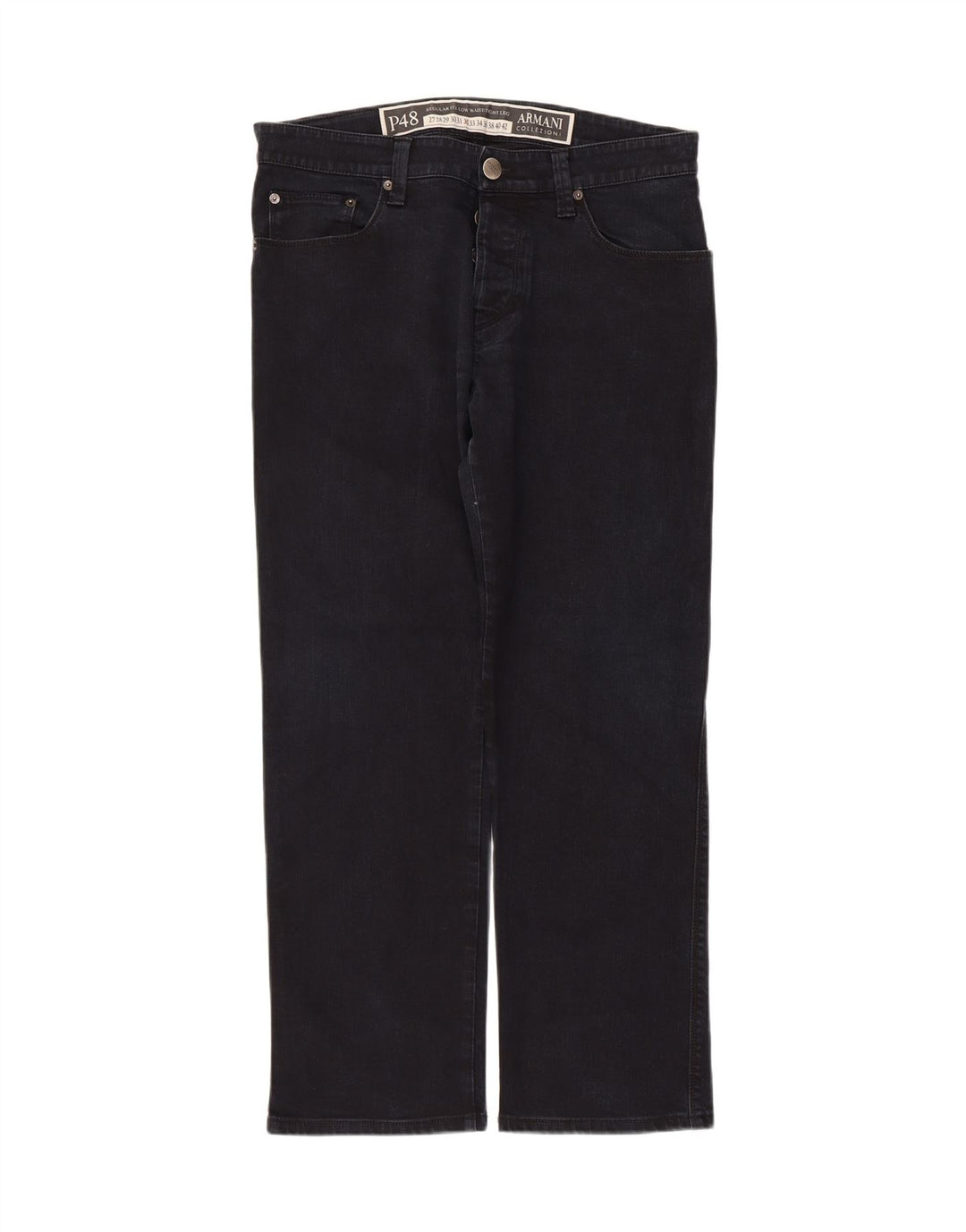 Jeans dritti da uomo Armani W32 L27 Blu Navy