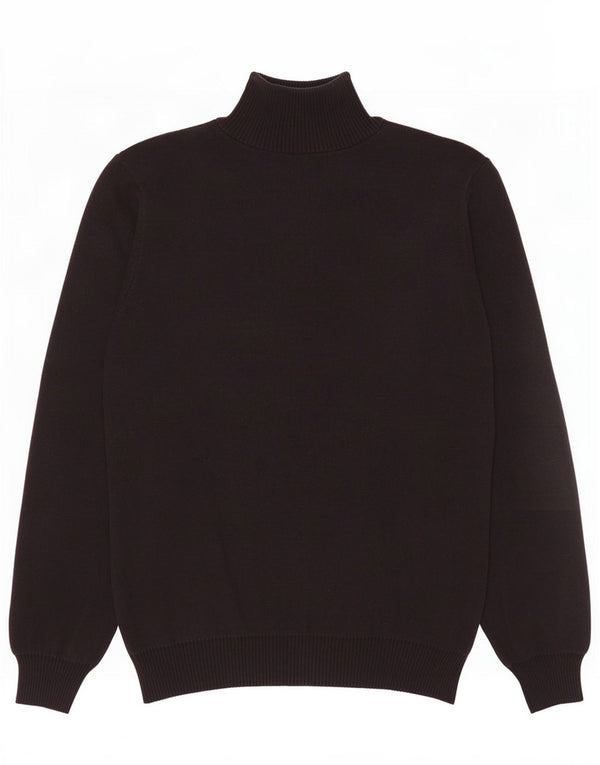 Polo Assn. Maglione da uomo con zip e collo color block nero medio