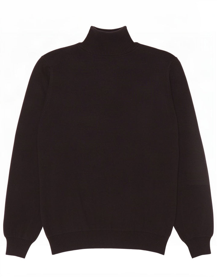 Polo Assn. Maglione da uomo con zip e collo color block nero medio