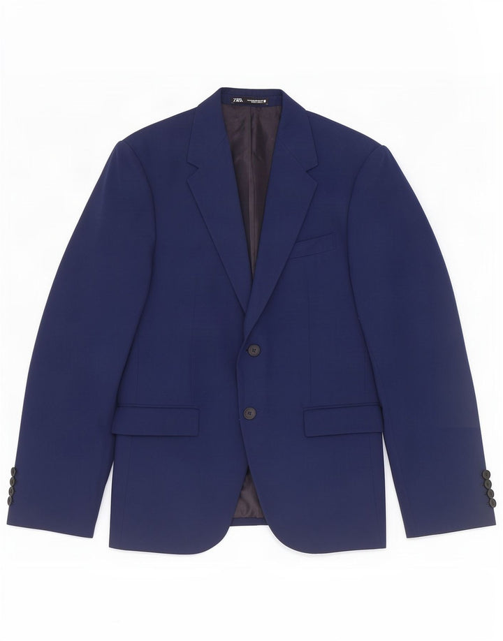 Giacca blazer a 2 bottoni da uomo Zara EU 48 blu navy medio
