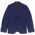 Giacca blazer a 2 bottoni da uomo Zara EU 48 blu navy medio