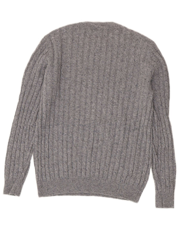 Maglione maglione girocollo da uomo Jack Wills grande lana grigia