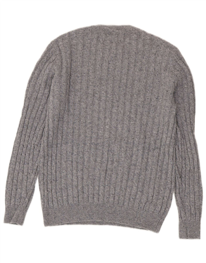 Maglione maglione girocollo da uomo Jack Wills grande lana grigia