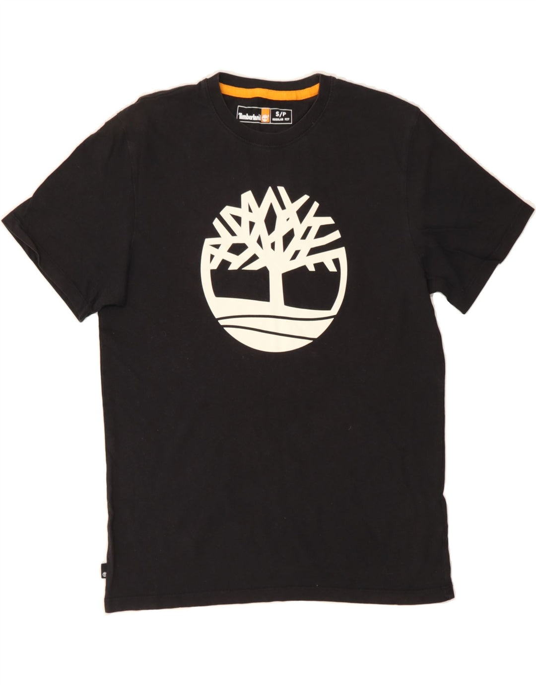 TIMBERLAND Mens Regular Fit Graphic T-Shirt Top Small Black Cotton Vintage Timberland and Second-Hand Timberland from Messina Hembry 