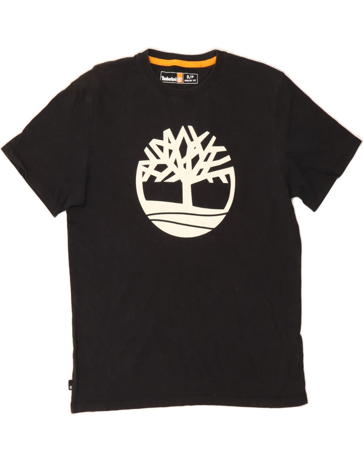 TIMBERLAND Mens Regular Fit Graphic T-Shirt Top Small Black Cotton Vintage Timberland and Second-Hand Timberland from Messina Hembry 