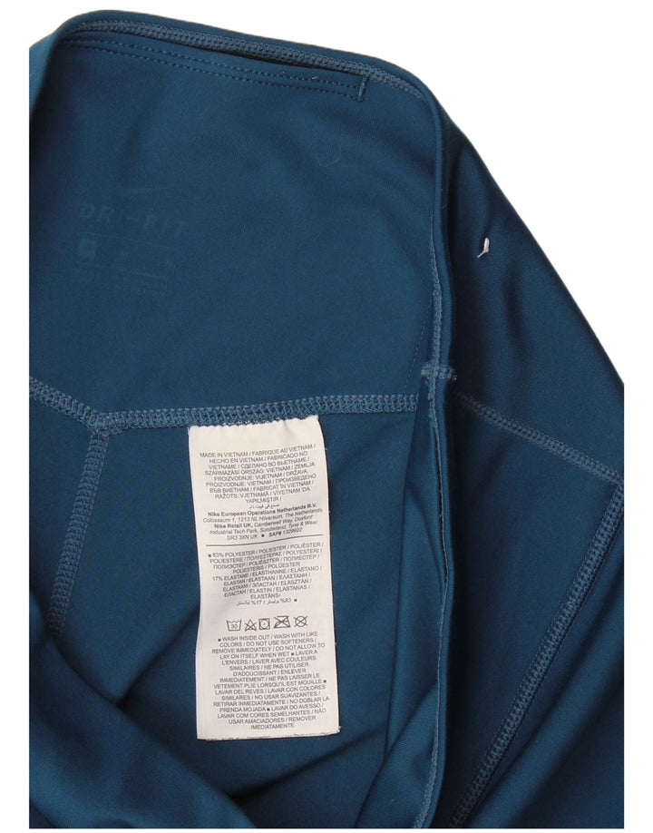 Leggings grafici Nike Dri Fit da donna UK 12 poliestere blu medio