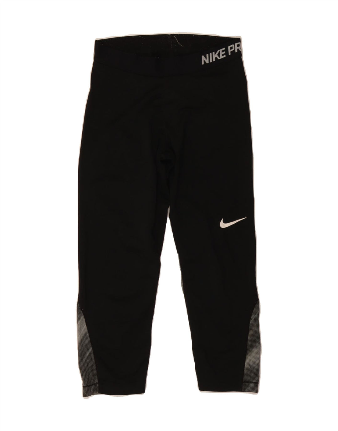 NIKE Womens Graphic Capri Leggings UK 12 Medium  Black Polyester Vintage Nike and Second-Hand Nike from Messina Hembry 