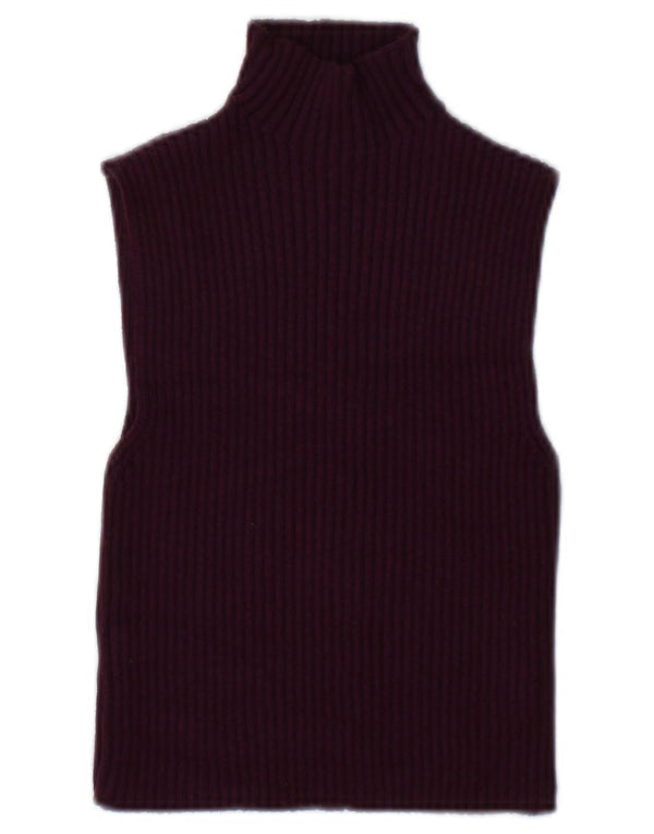 Top corto da donna Zara UK 10 piccolo in viscosa bordeaux