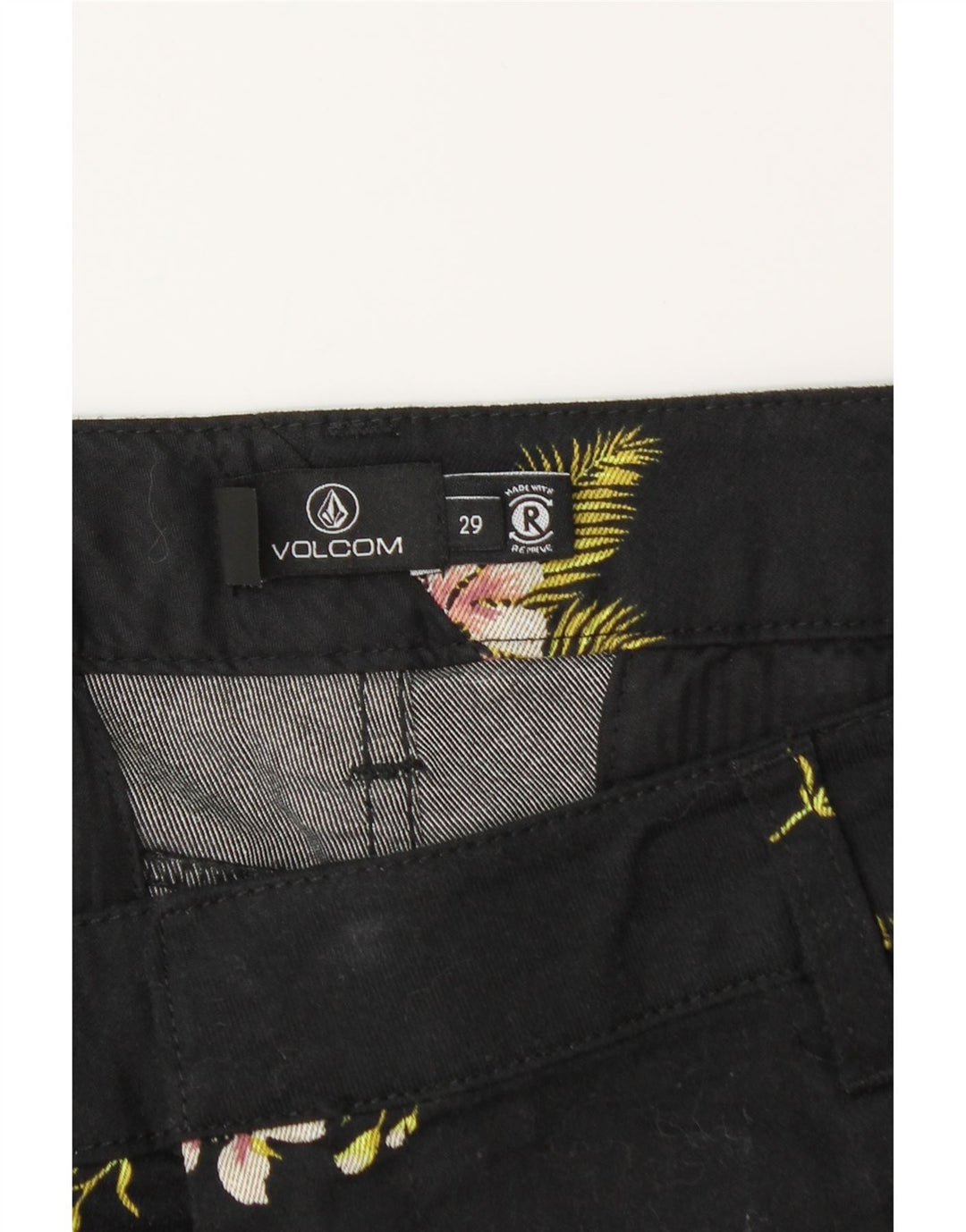 Pantaloncini chino da donna VOLCOM W29 cotone floreale nero medio