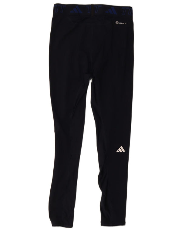 Leggings Adidas Aeroready da donna UK 12 medio blu navy poliestere