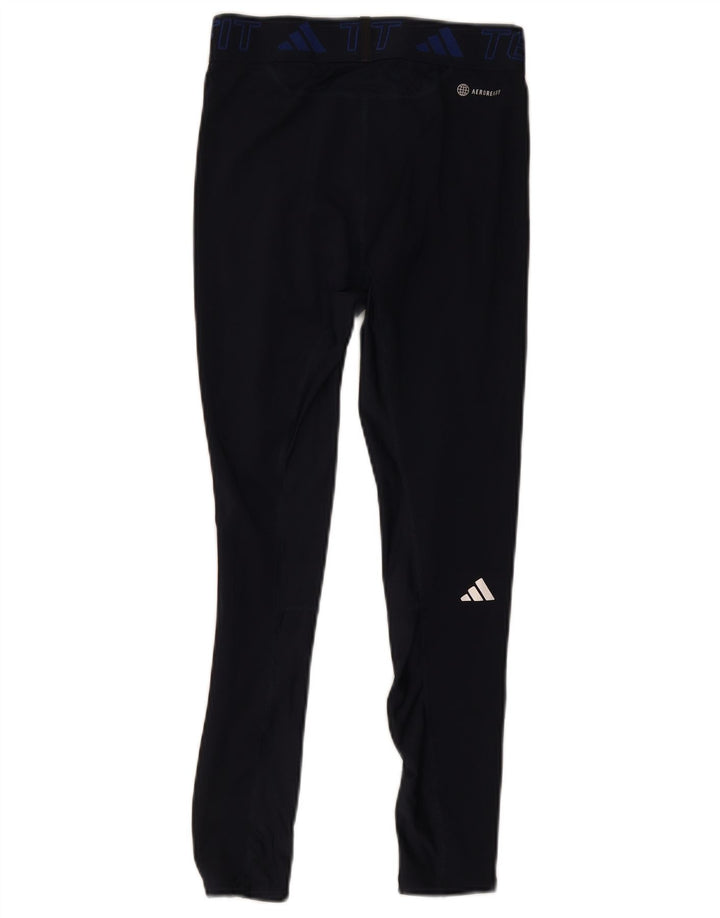 Leggings Adidas Aeroready da donna UK 12 medio blu navy poliestere