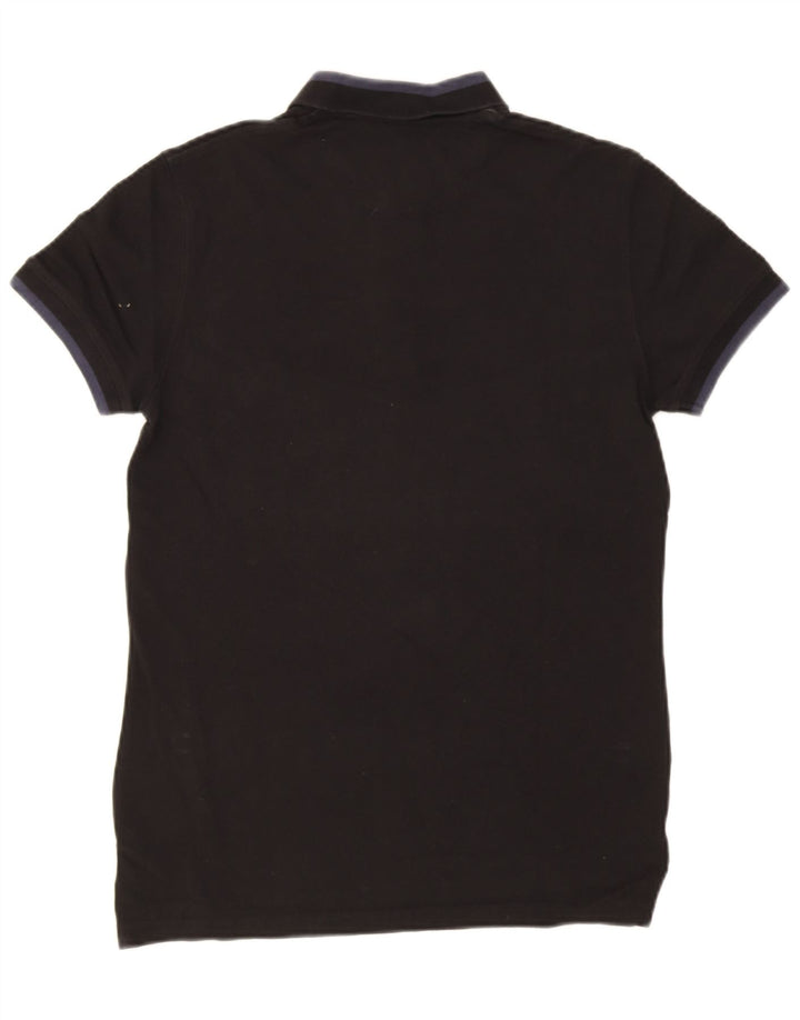 Polo da uomo dal taglio casual Massimo Dutti, colore nero medio