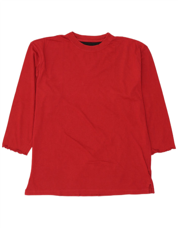 Woolrich Maglia da Uomo Manica a 3/4 Grande in Cotone Rosso