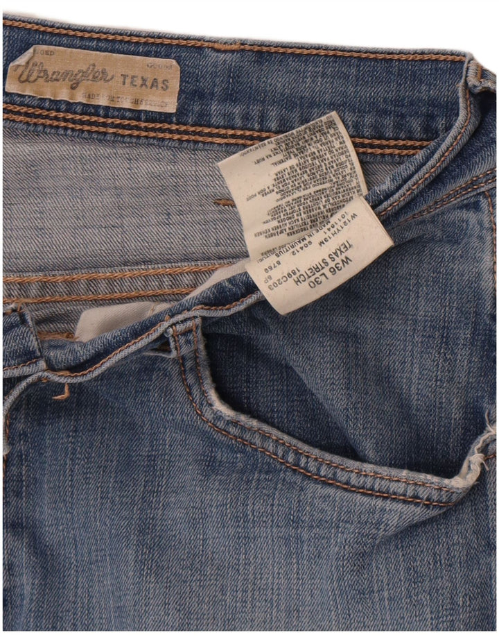 Jeans dritti elasticizzati Texas Wrangler da uomo W36 L30 cotone blu