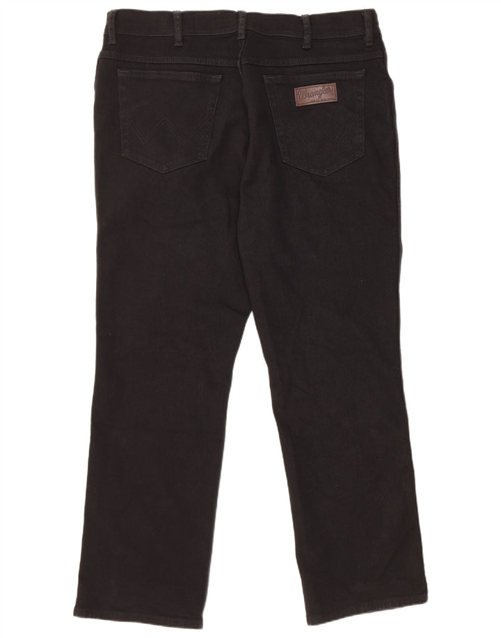 Jeans dritti elasticizzati Texas da uomo Wrangler W38 L30 cotone nero