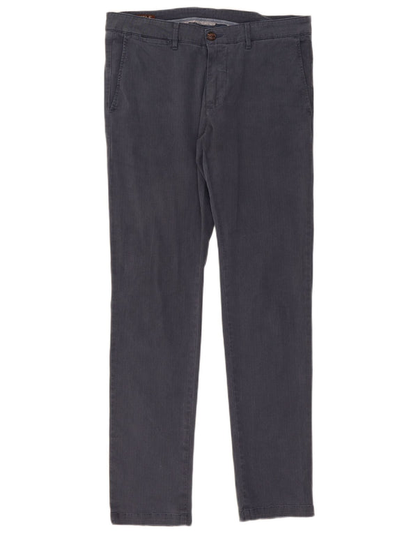 Pantaloni chino slim da uomo Rifle W32 L32 cotone geometrico blu navy