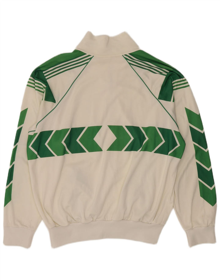 Giacca da tuta da uomo vintage 2XL in nylon color block bianco