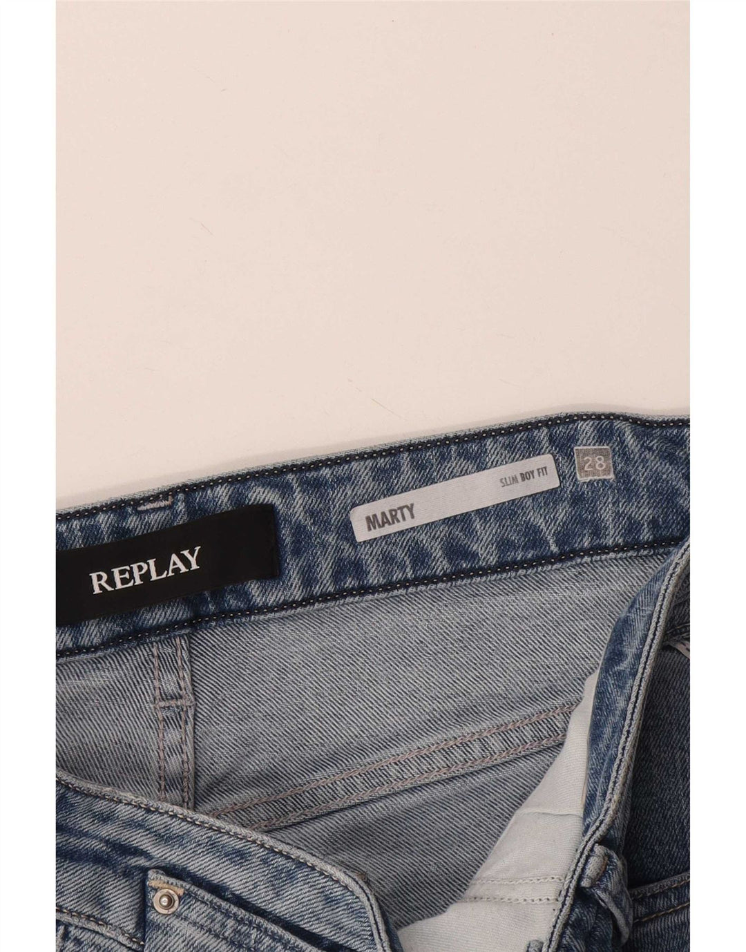 Replay Jeans slim fit Marty Boy da donna W28 L29 Blu