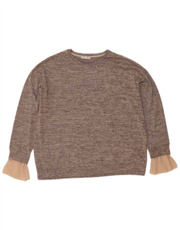 Felpa da donna Zara UK 14 grigio medio screziato