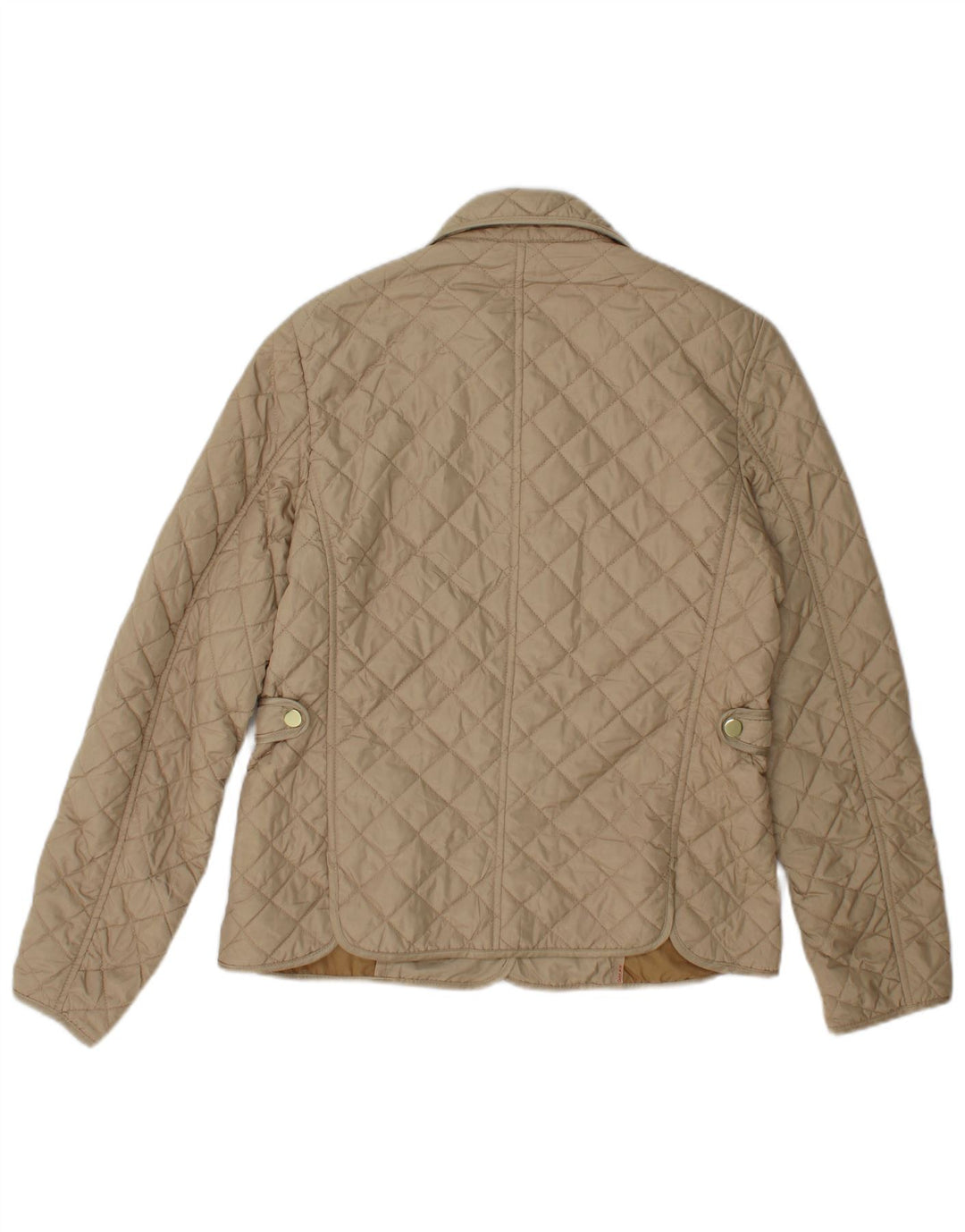 Giacca trapuntata da donna Zara UK 12 Poliestere beige medio