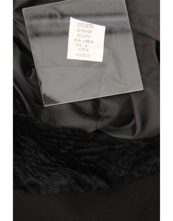 Poncho da donna vintage UK 16 grande poliestere nero