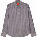 Camicia da uomo Hugo Boss in cotone a righe blu medio