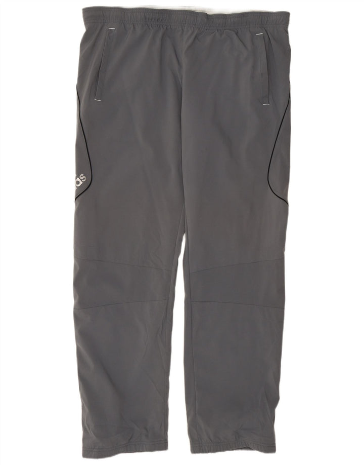 Pantaloni da tuta con grafica ADIDAS da uomo grandi in poliestere grigio