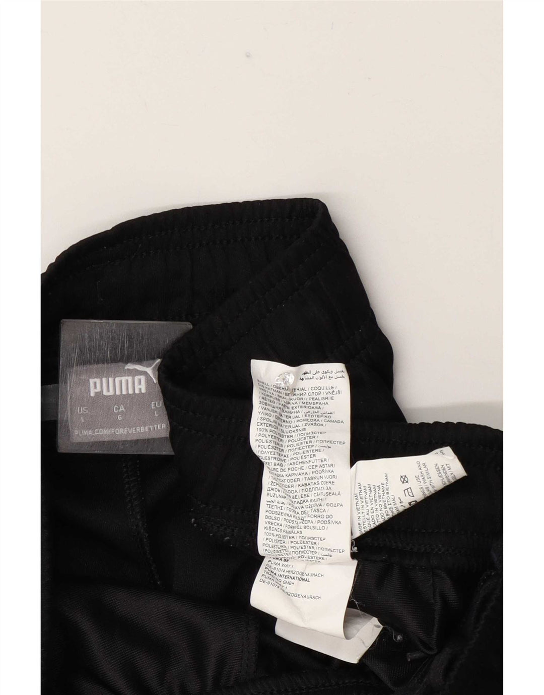 Pantaloni da tuta da uomo Puma Large neri in poliestere