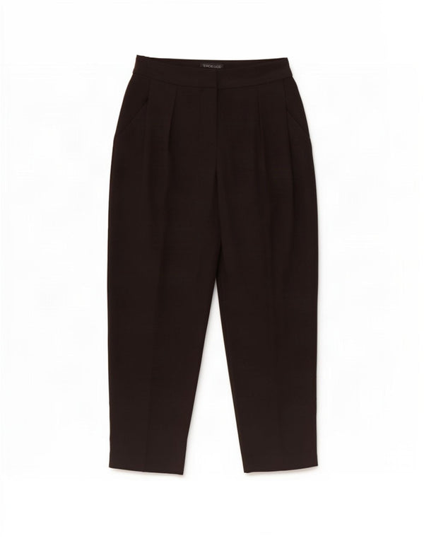 Pantaloni chino con pegging a vita alta da donna Topshop UK 4 XS W22 L26 neri