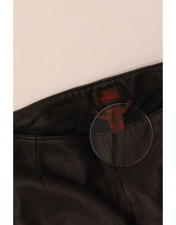 Pantaloni in pelle svasati da donna Danier taglia 8 W24 L31 neri