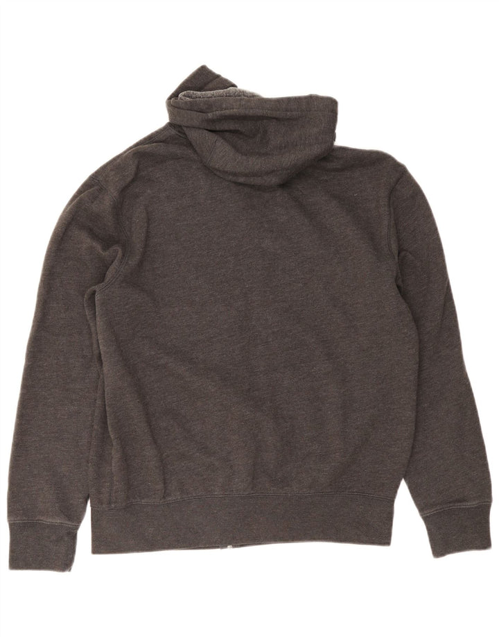 Maglione con cappuccio e zip grafica da uomo Gap in cotone chiazzato grigio medio
