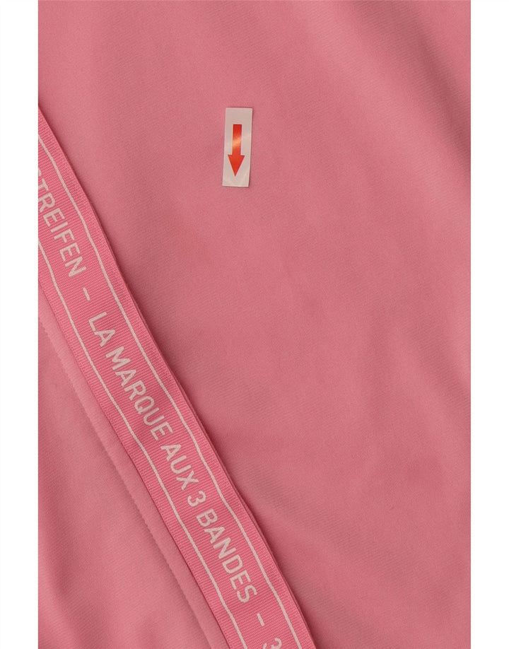 Giacca da ginnastica grafica per ragazze Adidas 11-12 anni in poliestere rosa