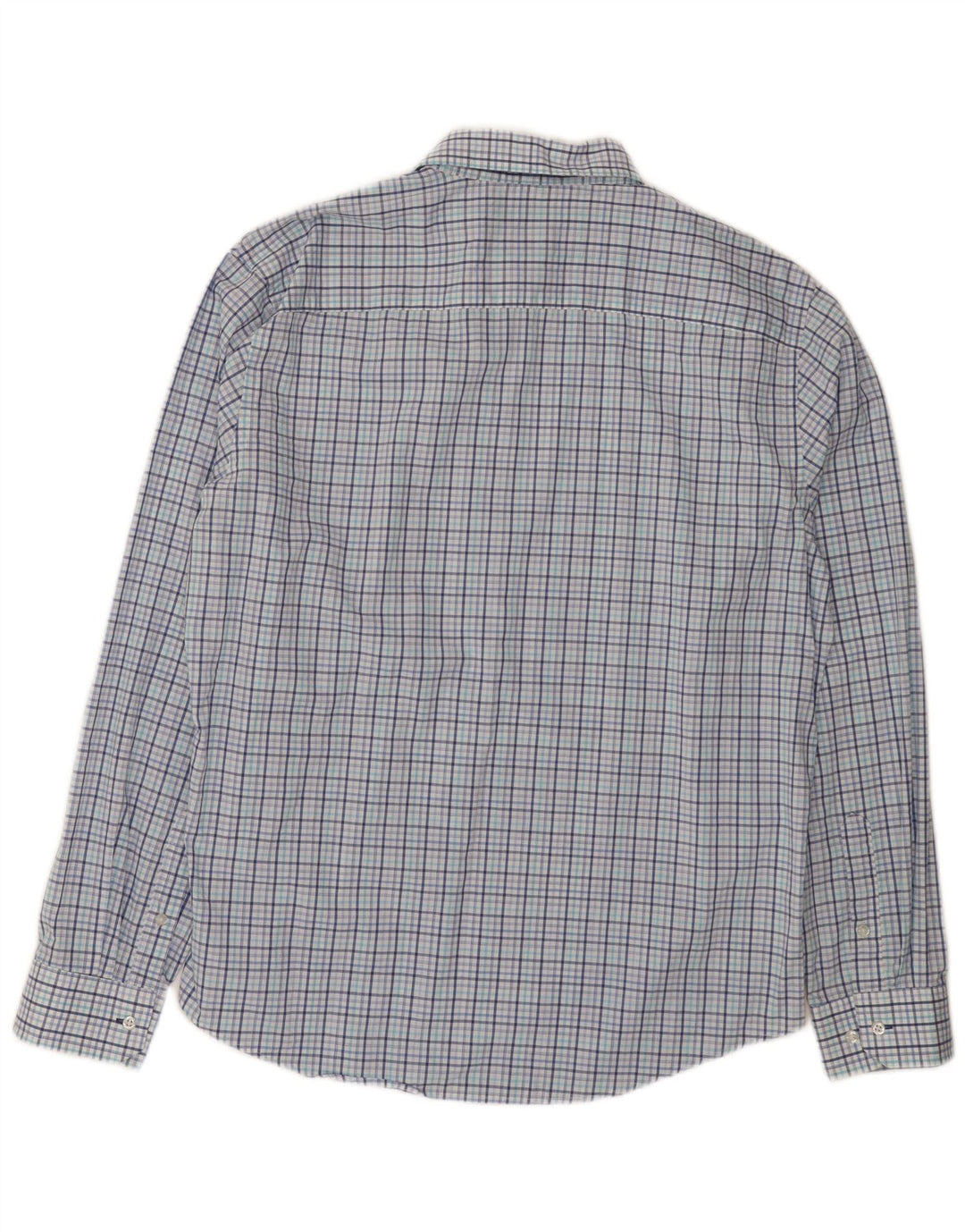 Camicia da uomo Izod taglia 16 1/2 grande cotone a quadri blu