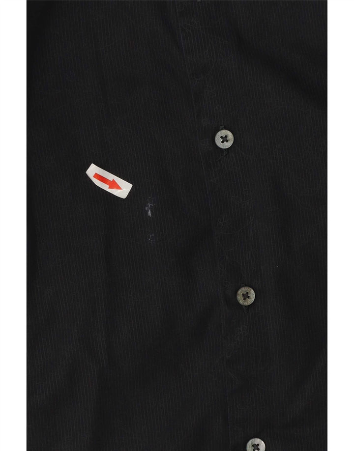 Camicia da uomo Ted Baker taglia 3 cotone gessato grigio medio