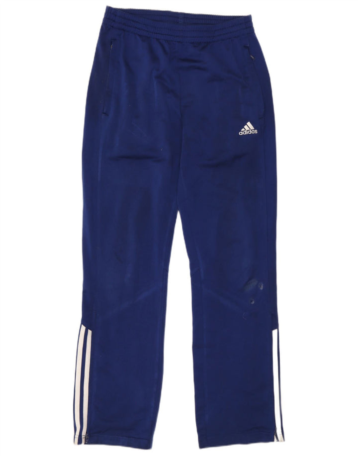 Pantaloni della tuta da ragazzo Adidas 13-14 anni in poliestere blu navy