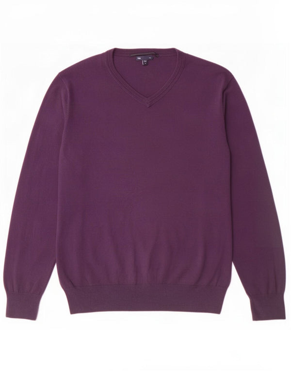 Maglione Gap da uomo con scollo a V XL in cotone viola