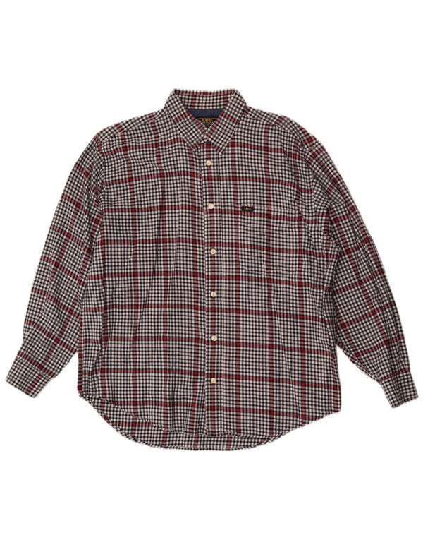 Camicia da uomo Lee grande in cotone a quadretti grigio
