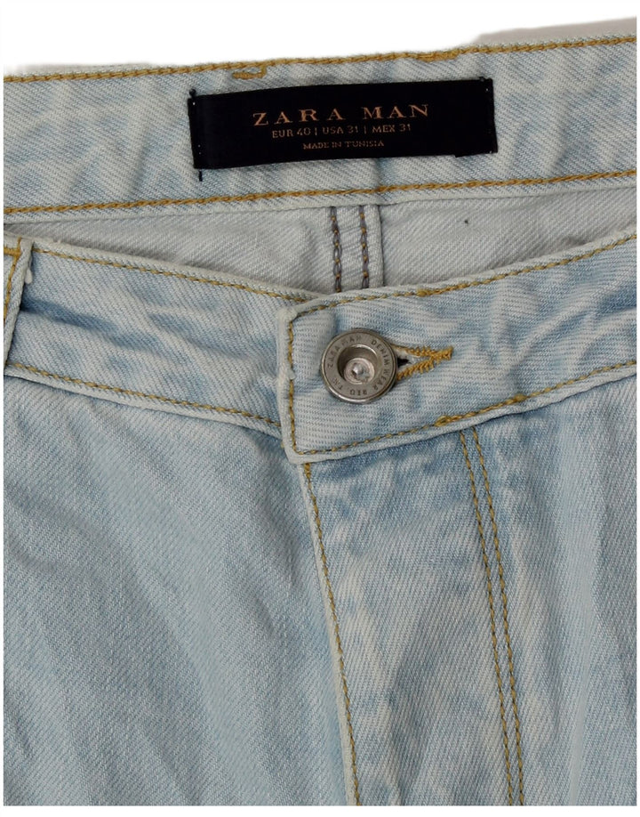 Jeans dritti da uomo Zara EU 40 medio W31 L33 cotone blu
