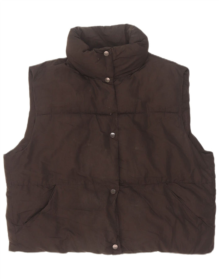 Gilet imbottito oversize da donna Zara UK 14 medio nero poliestere