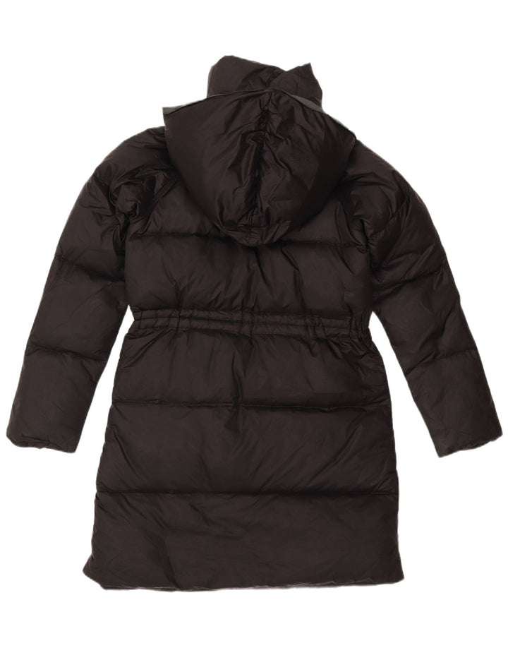 Cappotto imbottito con cappuccio da donna Calvin Klein UK 10 Small Nero Poliammide