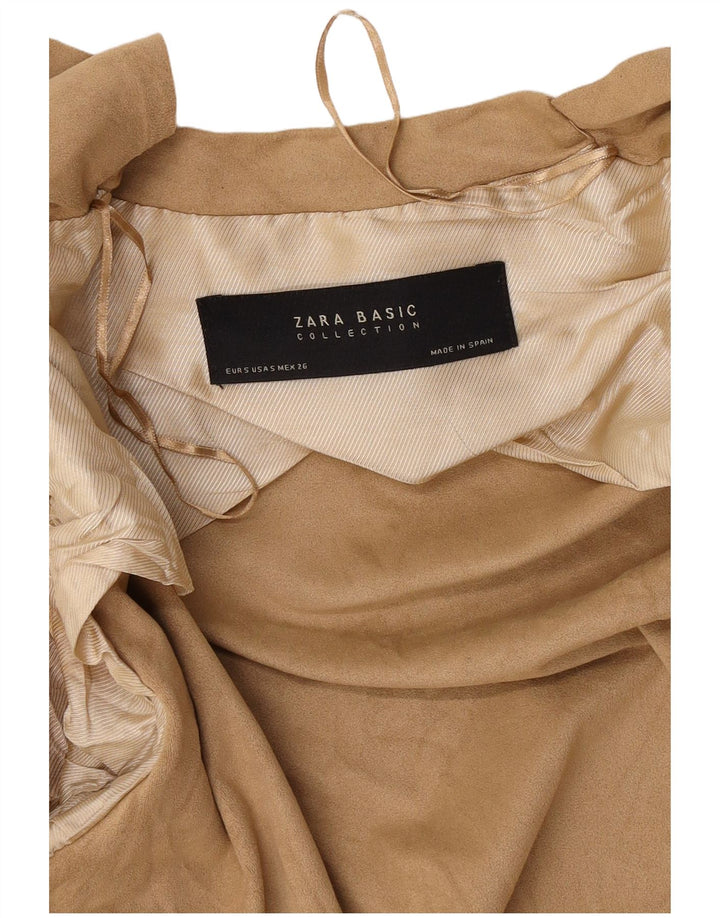 Maglione cardigan asimmetrico oversize da donna Zara UK 10 piccolo Beige