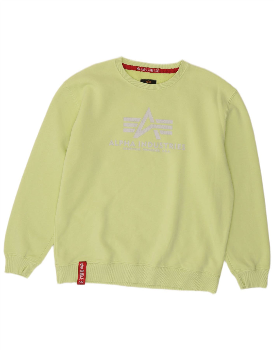 Felpa grafica da uomo Alpha Industries Jumper XL verde