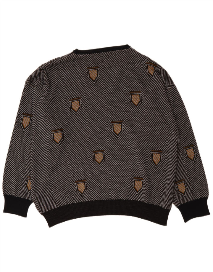 Maglione da uomo con scollo a V Bentley 3XL Chevron grigio