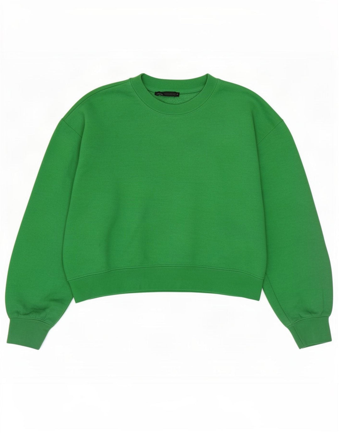 Felpa corta oversize da donna Zara, maglione, UK 10, piccola, verde, in poliestere