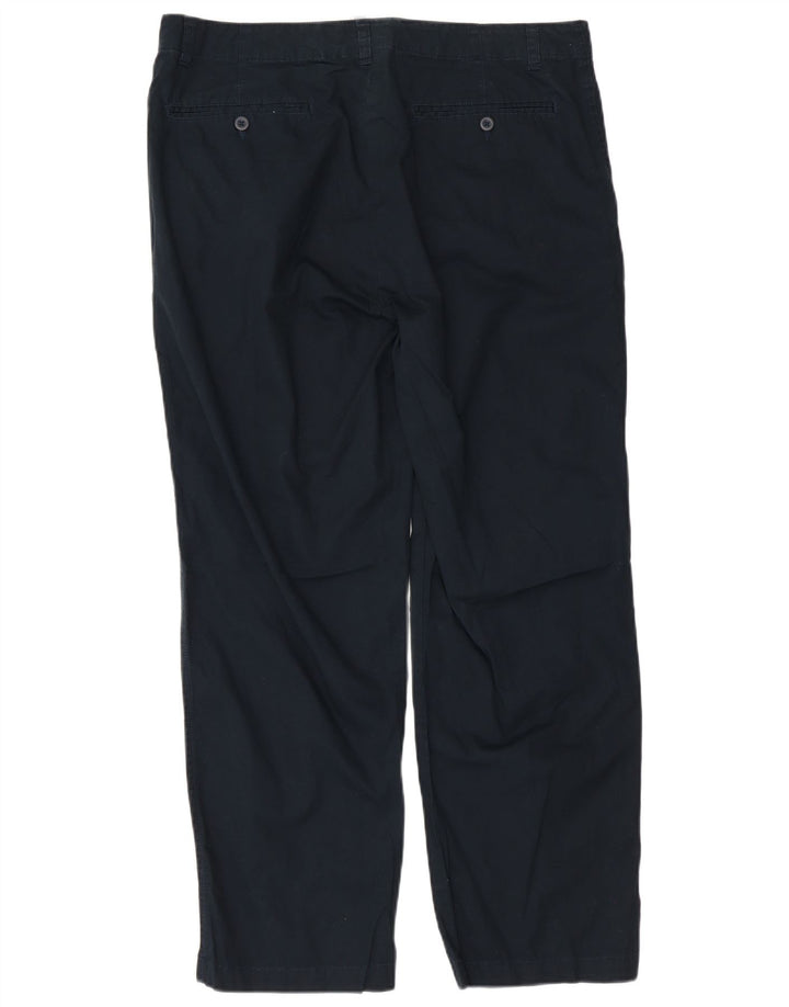 CALVIN KLEIN Pantaloni chino dritti da uomo W36 L30 Blu Navy Cotone