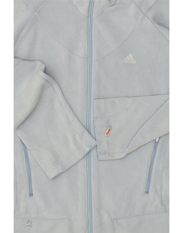 ADIDAS Womens Tracksuit Top Jacket UK 12 Medium Blue Cotton | Vintage Adidas | Thrift | Second-Hand Adidas | Used Clothing | Messina Hembry 