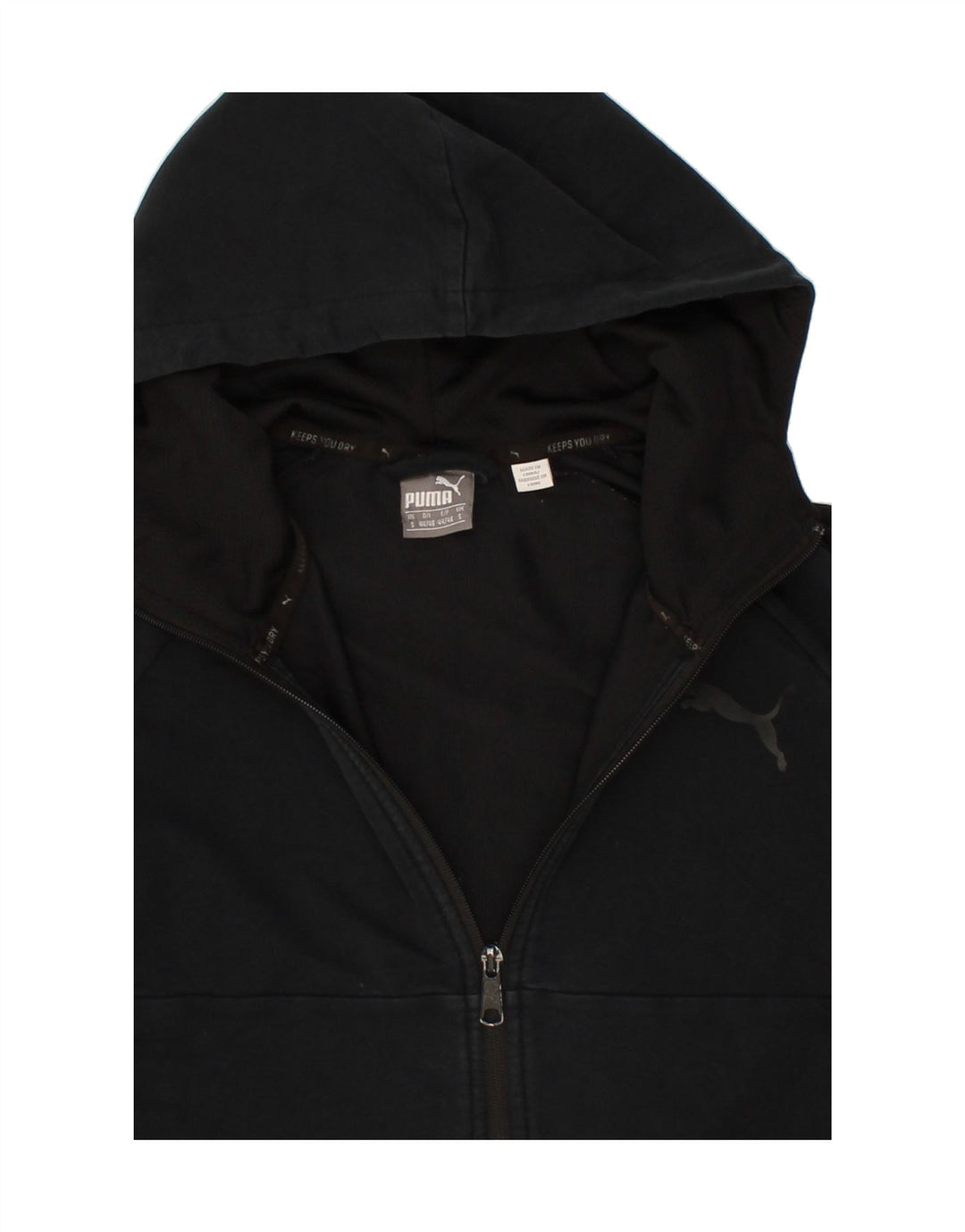 PUMA Mens Zip Hoodie Sweater Small Navy Blue Cotton Vintage Puma and Second-Hand Puma from Messina Hembry 