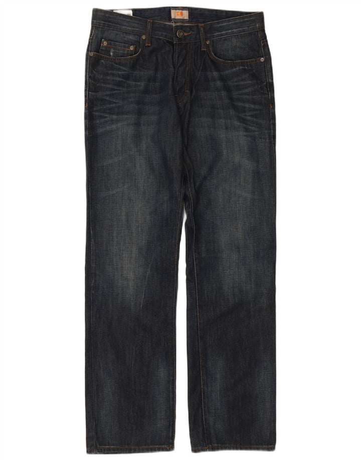 Jeans dritti da uomo Hugo Boss W33 L32 cotone blu