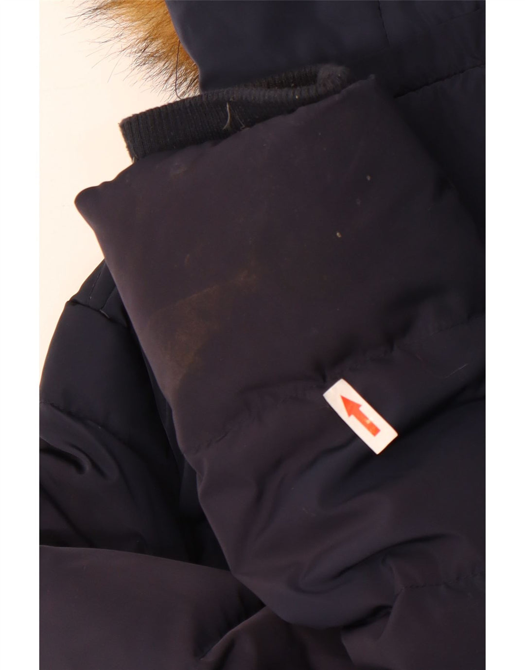 Crew Clothing Giacca imbottita con cappuccio da donna UK 16 Large in poliestere blu navy