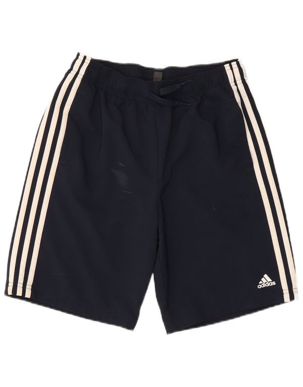 Pantaloncini sportivi Adidas Aeroready da ragazzo 13-14 anni in poliestere blu navy